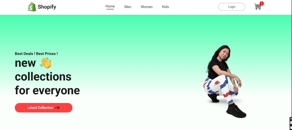 E-Commerce Store — new collections hero